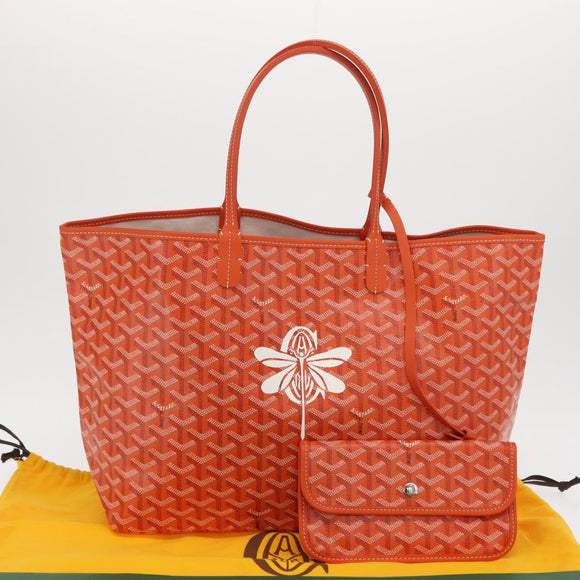 GOYARD Herringbone Saint Louis PM Tote Bag PVC Orange Auth SW2131SM