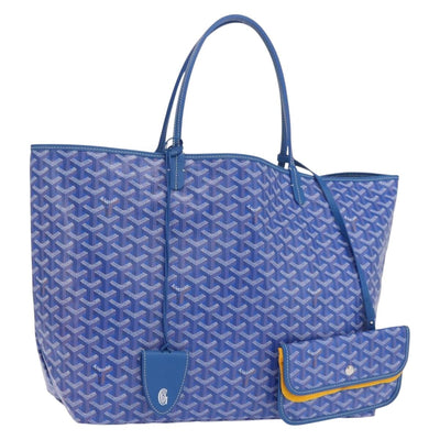 GOYARD Herringbone Saint Louis GM Tote Bag PVC Blue Auth SW2133SM