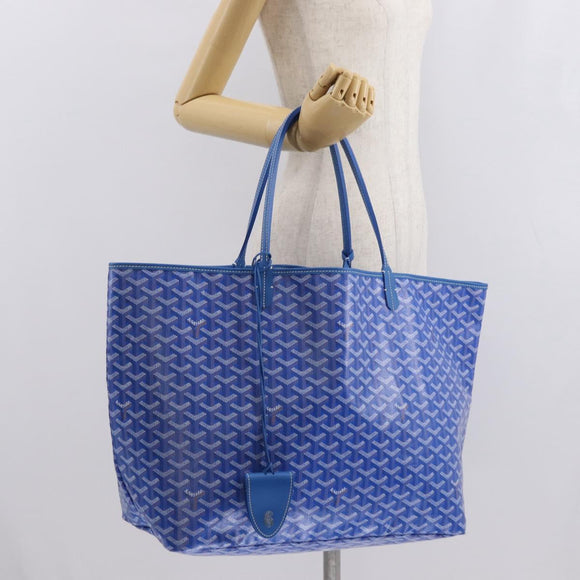 GOYARD Herringbone Saint Louis GM Tote Bag PVC Blue Auth SW2133SM