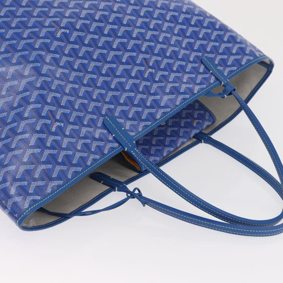 GOYARD Herringbone Saint Louis GM Tote Bag PVC Blue Auth SW2133SM