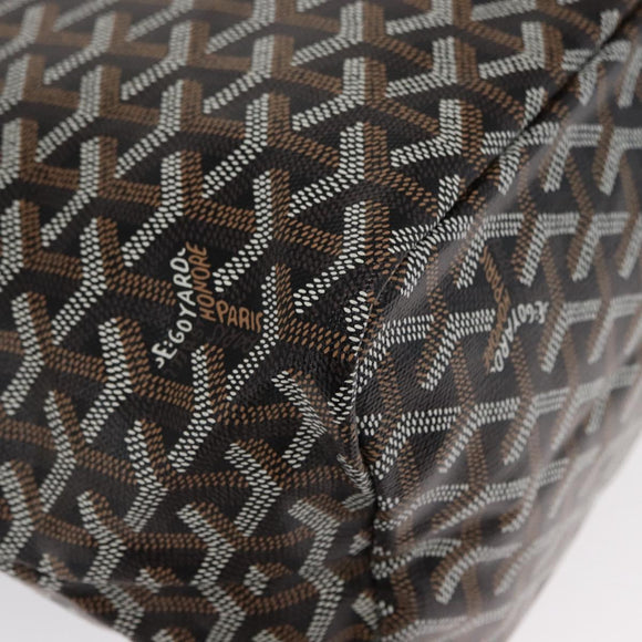 GOYARD Herringbone Saint Louis PM Tote Bag PVC Black Auth SW2134SM