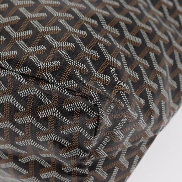 GOYARD Herringbone Saint Louis PM Tote Bag PVC Black Auth SW2134SM