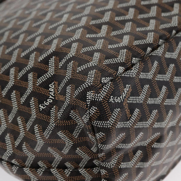 GOYARD Herringbone Saint Louis PM Tote Bag PVC Black Auth SW2134SM