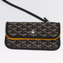 GOYARD Herringbone Saint Louis PM Tote Bag PVC Black Auth SW2134SM-25