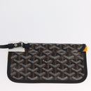 GOYARD Herringbone Saint Louis PM Tote Bag PVC Black Auth SW2134SM-26