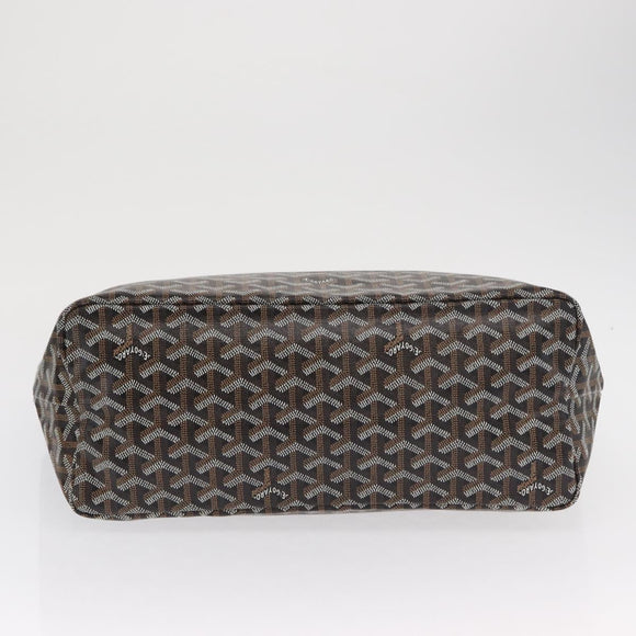 GOYARD Herringbone Saint Louis PM Tote Bag PVC Black Auth SW2134SM