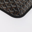 GOYARD Herringbone Croucher Shoulder Bag PVC Leather Black Auth SW2135SM-15