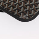 GOYARD Herringbone Croucher Shoulder Bag PVC Leather Black Auth SW2135SM-16