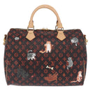 LOUIS VUITTON Catgram Speedy Bandouliere 30 Hand Bag M44401 LV Auth SW2136SM-2