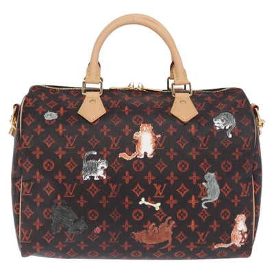 LOUIS VUITTON Catgram Speedy Bandouliere 30 Hand Bag M44401 LV Auth SW2136SM - 0