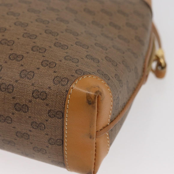 GUCCI Micro GG Supreme Shoulder Bag PVC Beige Gold 007 104 4916 Auth SW2142