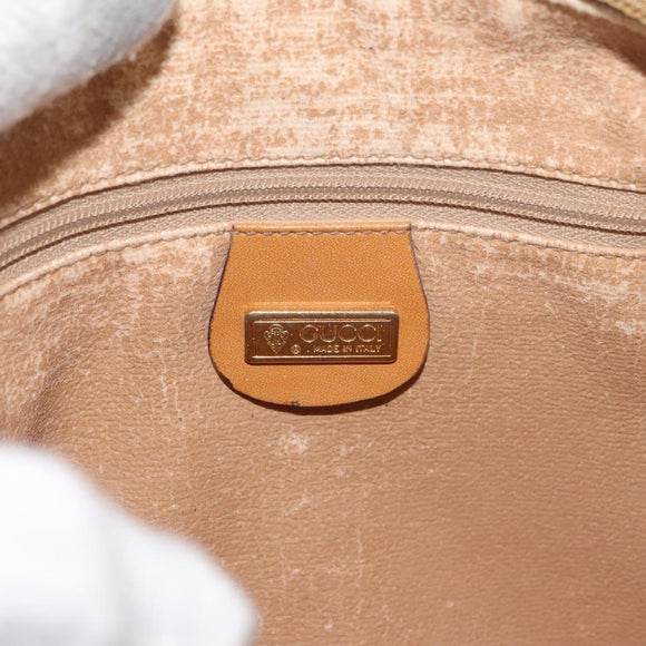 GUCCI Micro GG Supreme Shoulder Bag PVC Beige Gold 007 104 4916 Auth SW2142