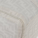 FENDI Zucca Canvas Boston Bag White Silver Auth SW2152V-9