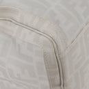 FENDI Zucca Canvas Boston Bag White Silver Auth SW2152V-15