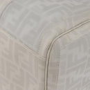 FENDI Zucca Canvas Boston Bag White Silver Auth SW2152V-16