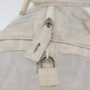 FENDI Zucca Canvas Boston Bag White Silver Auth SW2152V-17