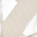 FENDI Zucca Canvas Boston Bag White Silver Auth SW2152V-11