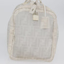 FENDI Zucca Canvas Boston Bag White Silver Auth SW2152V-4