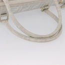 FENDI Zucca Canvas Boston Bag White Silver Auth SW2152V-7