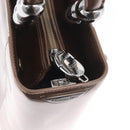 Christian Dior Maris Pearl Hand Bag Patent leather Brown Silver Auth SW2153A-9