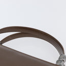 Christian Dior Maris Pearl Hand Bag Patent leather Brown Silver Auth SW2153A-14