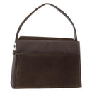 SAINT LAURENT Hand Bag Suede Brown Silver Auth SW2155-1
