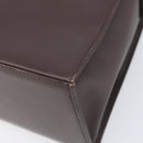 SAINT LAURENT Handtas Suède Bruin Zilver Auth SW2155-15