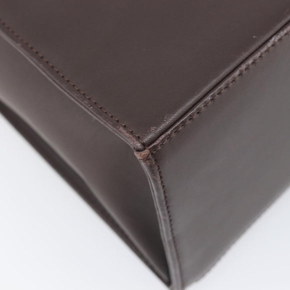 SAINT LAURENT Handtas Suède Bruin Zilver Auth SW2155