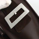 SAINT LAURENT Hand Bag Suede Brown Silver Auth SW2155-14