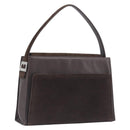 SAINT LAURENT Handtas Suède Bruin Zilver Auth SW2155-1