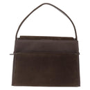 SAINT LAURENT Hand Bag Suede Brown Silver Auth SW2155-2