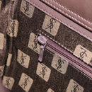 SAINT LAURENT Handtas Suède Bruin Zilver Auth SW2155-22