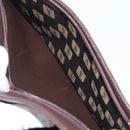SAINT LAURENT Handtas Suède Bruin Zilver Auth SW2155-25