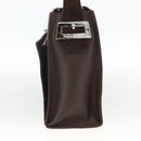 SAINT LAURENT Hand Bag Suede Brown Silver Auth SW2155-5