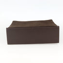 SAINT LAURENT Hand Bag Suede Brown Silver Auth SW2155-9