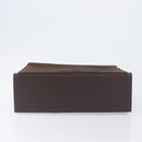 SAINT LAURENT Handtas Suède Bruin Zilver Auth SW2155-5
