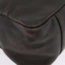 GUCCI Bamboo Hand Bag Leather Brown Silver Auth SW2156-12