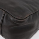 GUCCI Bamboo Hand Bag Leather Brown Silver Auth SW2156-13