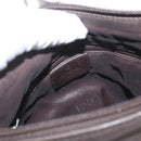 GUCCI Bamboo Hand Bag Leather Brown Silver Auth SW2156-16