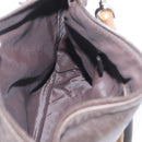 GUCCI Bamboo Hand Bag Leather Brown Silver Auth SW2156-19