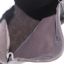GUCCI Bamboo Hand Bag Leather Brown Silver Auth SW2156-20