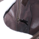 GUCCI Bamboo Hand Bag Leather Brown Silver Auth SW2156-21