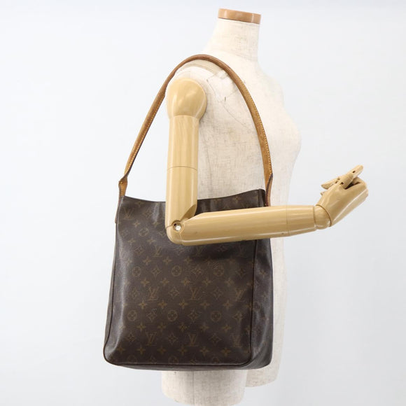 LOUIS VUITTON Monogram Looping GM Shoulder Bag M51145 LV Auth SW2157