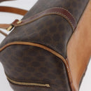CELINE Macadam Canvas Hand Bag PVC Leather Brown Gold Auth SW2160-14