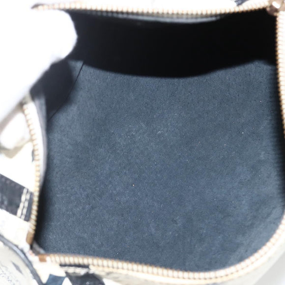 MCM Vicetos Logogram Shoulder Bag PVC Leather White Gold Auth SW2161
