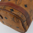 MCM Vicetos Logogram Shoulder Bag PVC Leather Brown Gold Auth SW2165-13