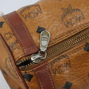 MCM Vicetos Logogram Shoulder Bag PVC Leather Brown Gold Auth SW2165-17