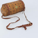 MCM Vicetos Logogram Shoulder Bag PVC Leather Brown Gold Auth SW2165-7