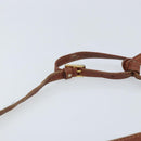 MCM Vicetos Logogram Shoulder Bag PVC Leather Brown Gold Auth SW2165-8