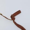MCM Vicetos Logogram Shoulder Bag PVC Leather Brown Gold Auth SW2165-9